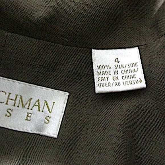 VTG Dana Buchman Military Style Tailored Shirt Dress, Size 4 - Picture 9 of 9